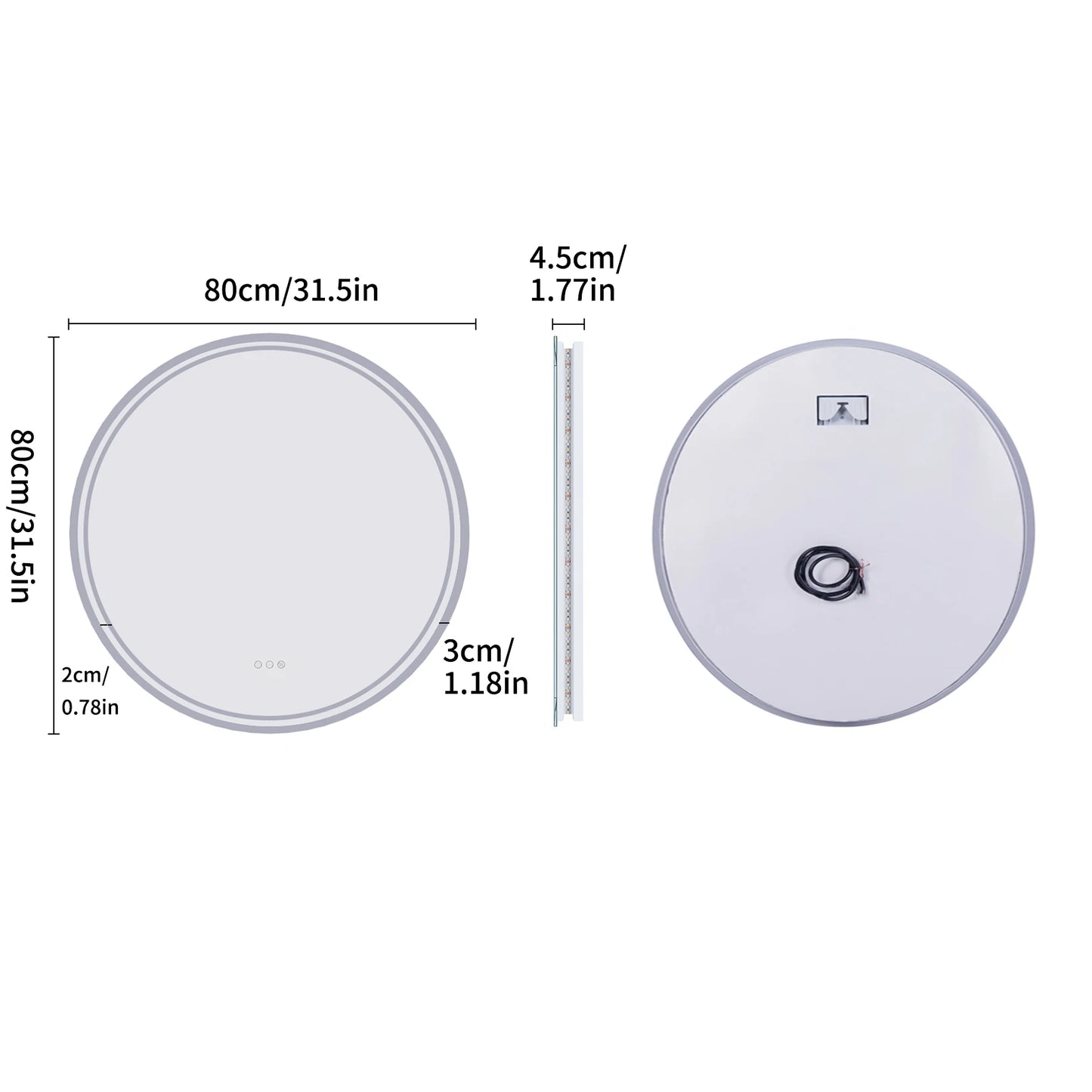 Halo Round LED Bathroom Mirror
