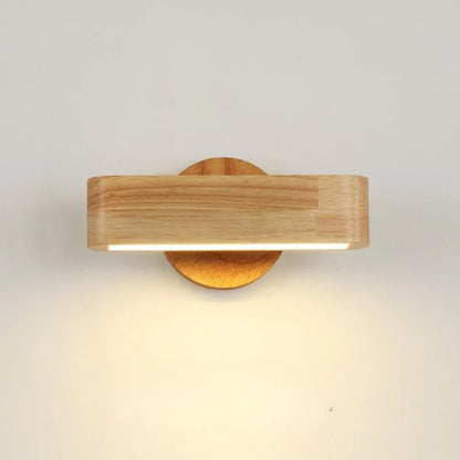 Rotating Wood and Aluminium Wall Lamp