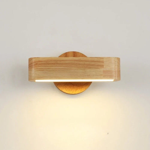 Rotating Wood and Aluminium Wall Lamp