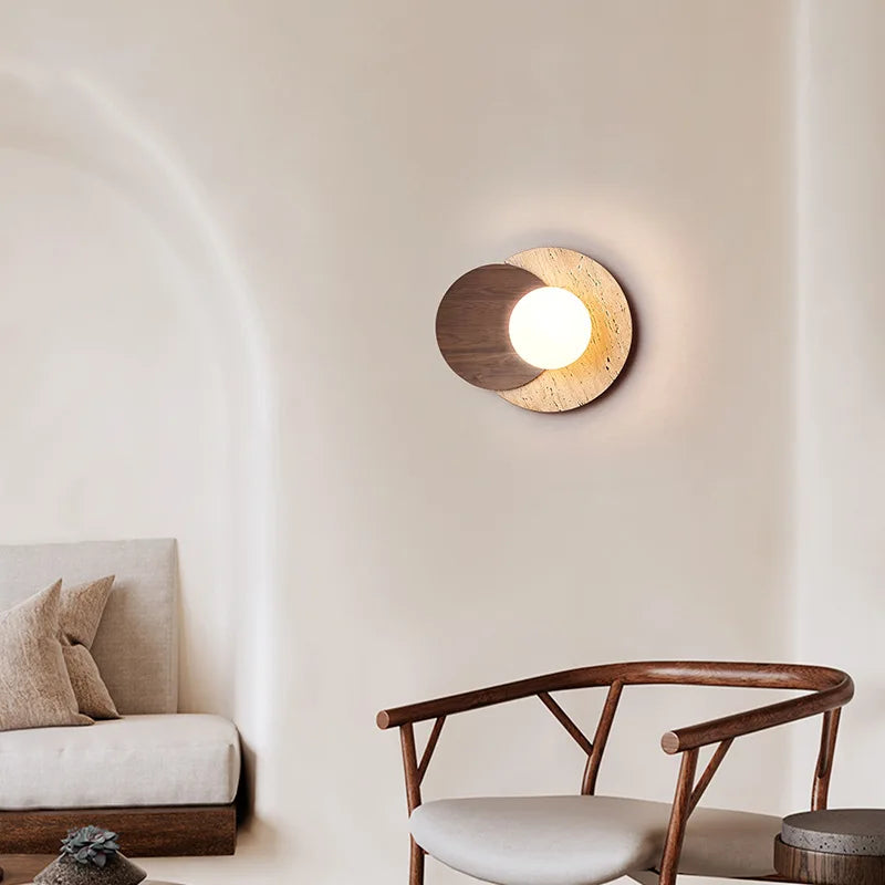 Wabi-Sabi Stone Wall Lamp