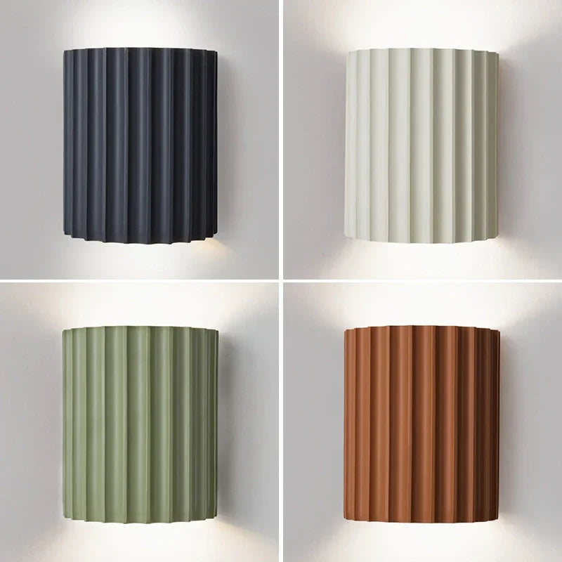 Nordic Ribbed Resin Wall Lamp