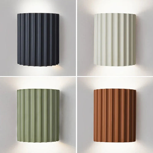 Nordic Ribbed Resin Wall Lamp