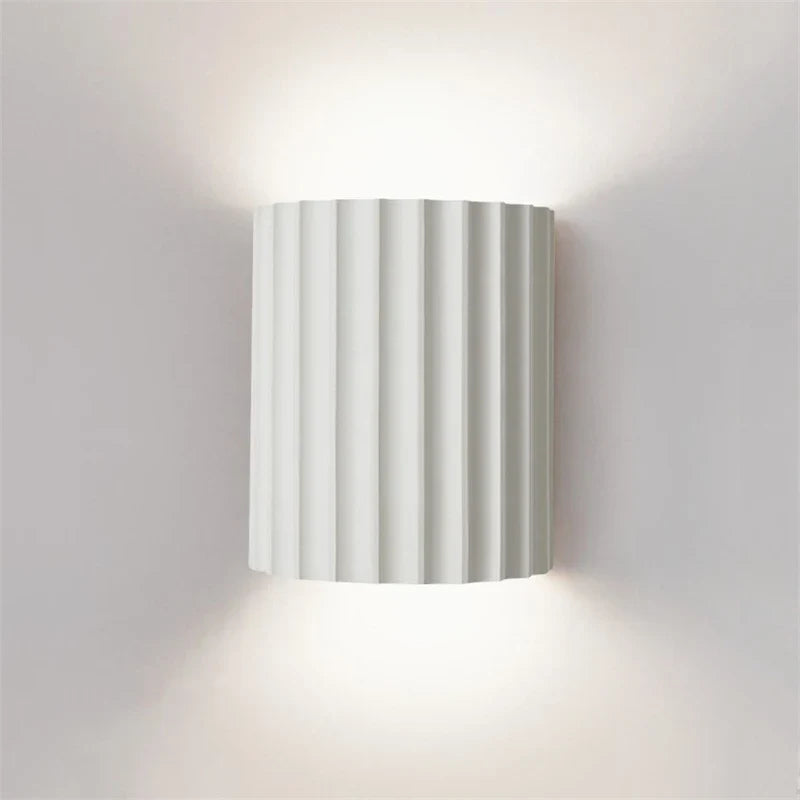Nordic Ribbed Resin Wall Lamp