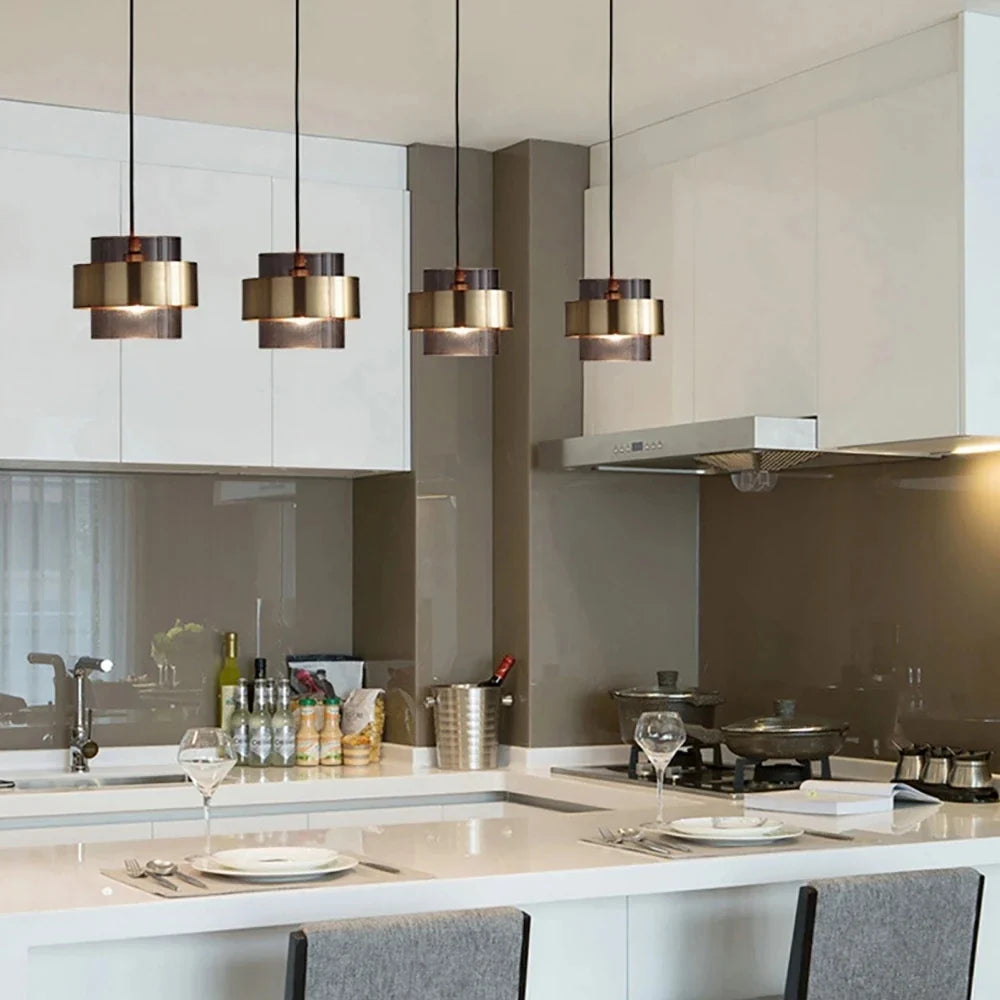 Nordic Smoked Glass Pendant Light
