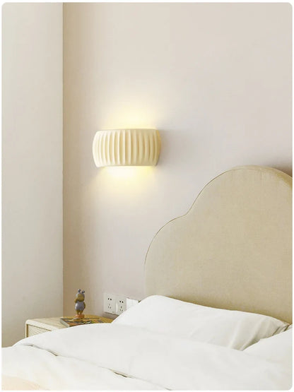 French Ribbed Resin Wall Lamp