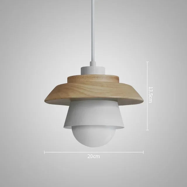 Nordic Wood Macaron Pendant Light