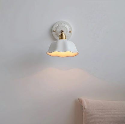 Nordic Cream Ceramic Wall Lamp