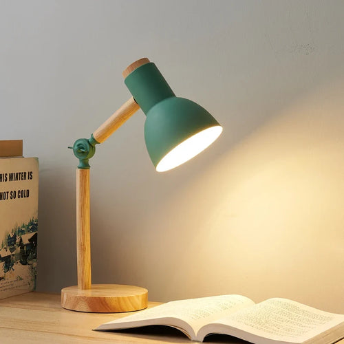 Nordic Wooden Desk Lamp