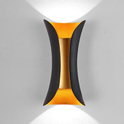Black and Gold Up and Down Wall Light