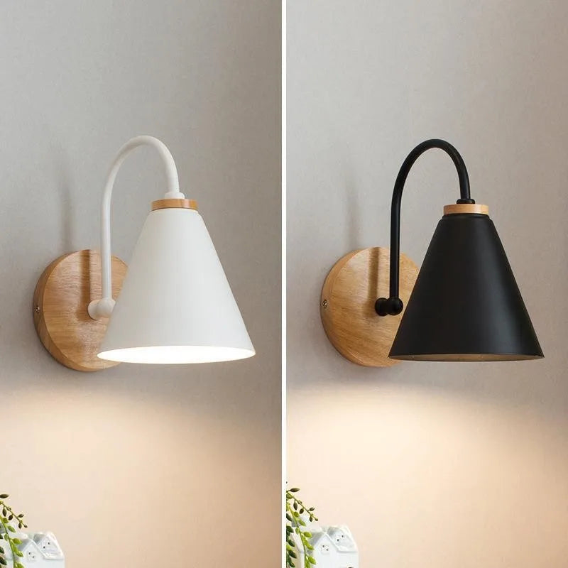 Nordic Beam Wood and Iron Wall Light