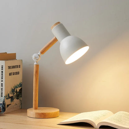 Nordic Wooden Desk Lamp