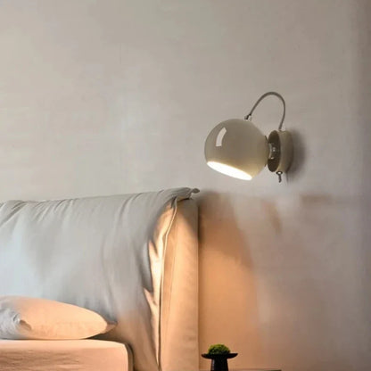 Nordic Cream Adjustable Dome Wall Lamp