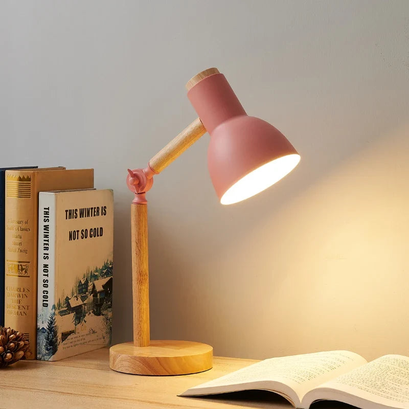 Nordic Wooden Desk Lamp