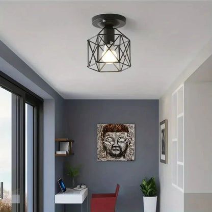 Modern Gold Geometric Ceiling Light