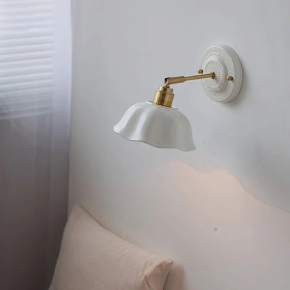 Nordic Cream Ceramic Wall Lamp