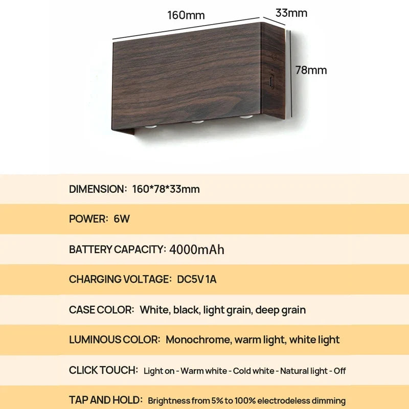 LumiBlock Rechargeable Wall Lamp