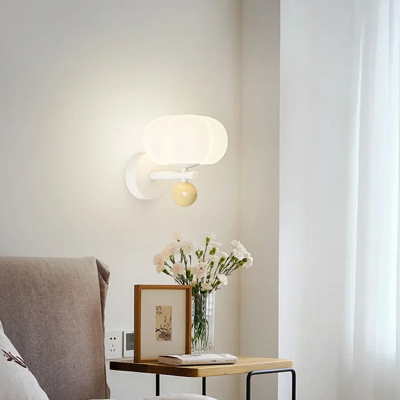 Nordic Pumpkin Glass Wall Sconce