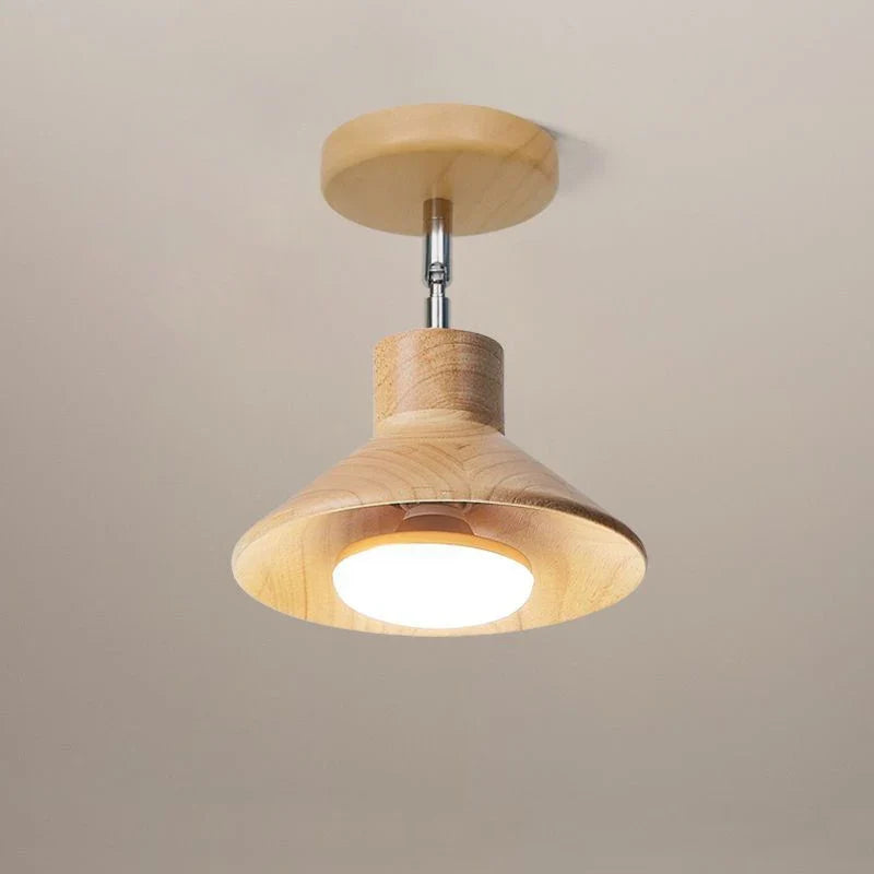 NordicWood Timber Cone Ceiling Lamp