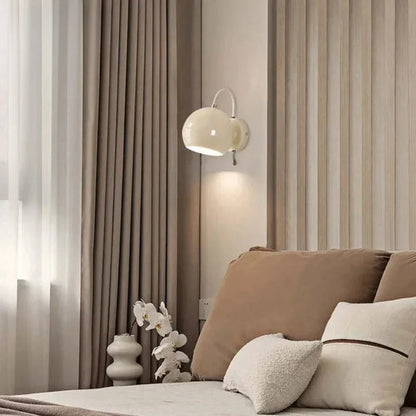 Nordic Cream Adjustable Dome Wall Lamp