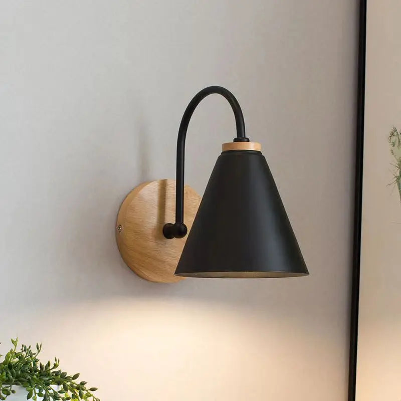 Nordic Beam Wood and Iron Wall Light