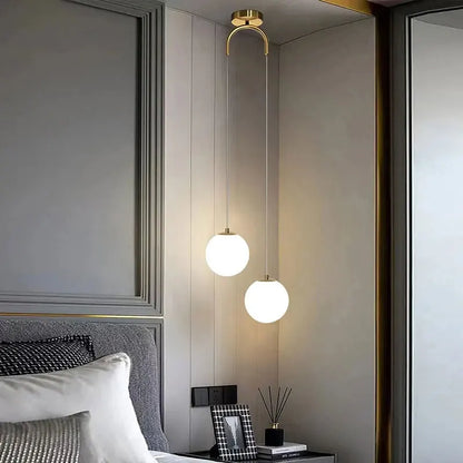 Luna Opal Glass Globe Pendant Light