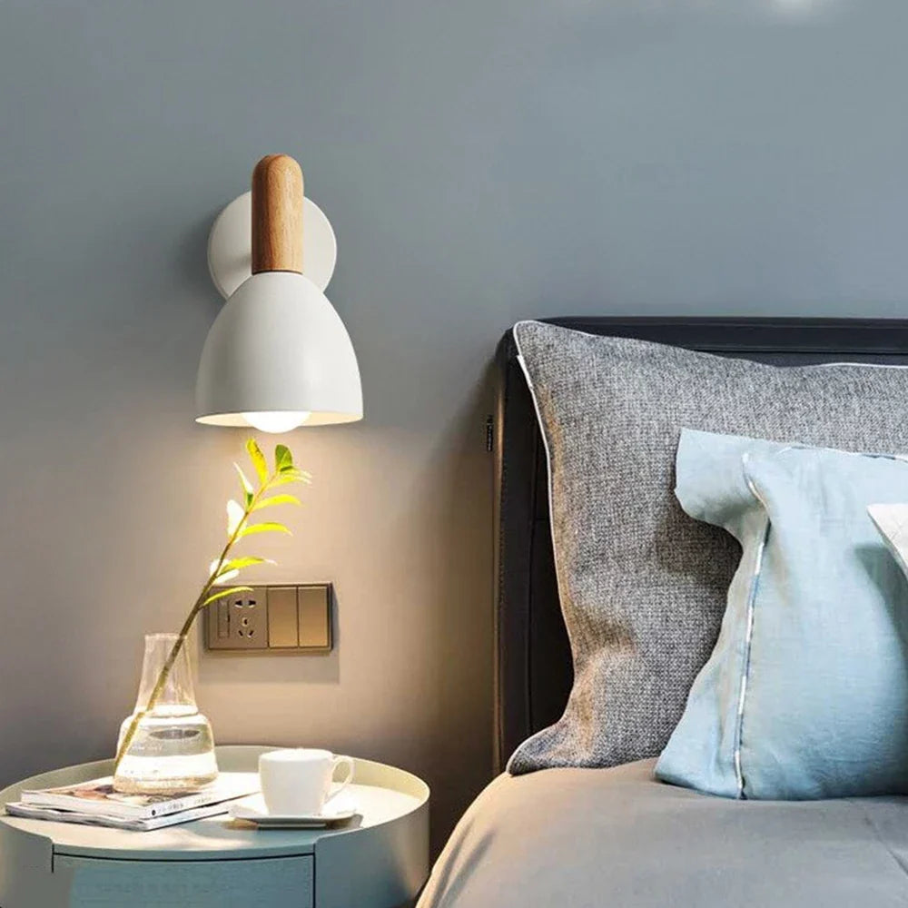 Nordic Wooden Adjustable Wall Lamp