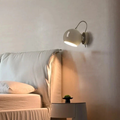 Nordic Cream Adjustable Dome Wall Lamp