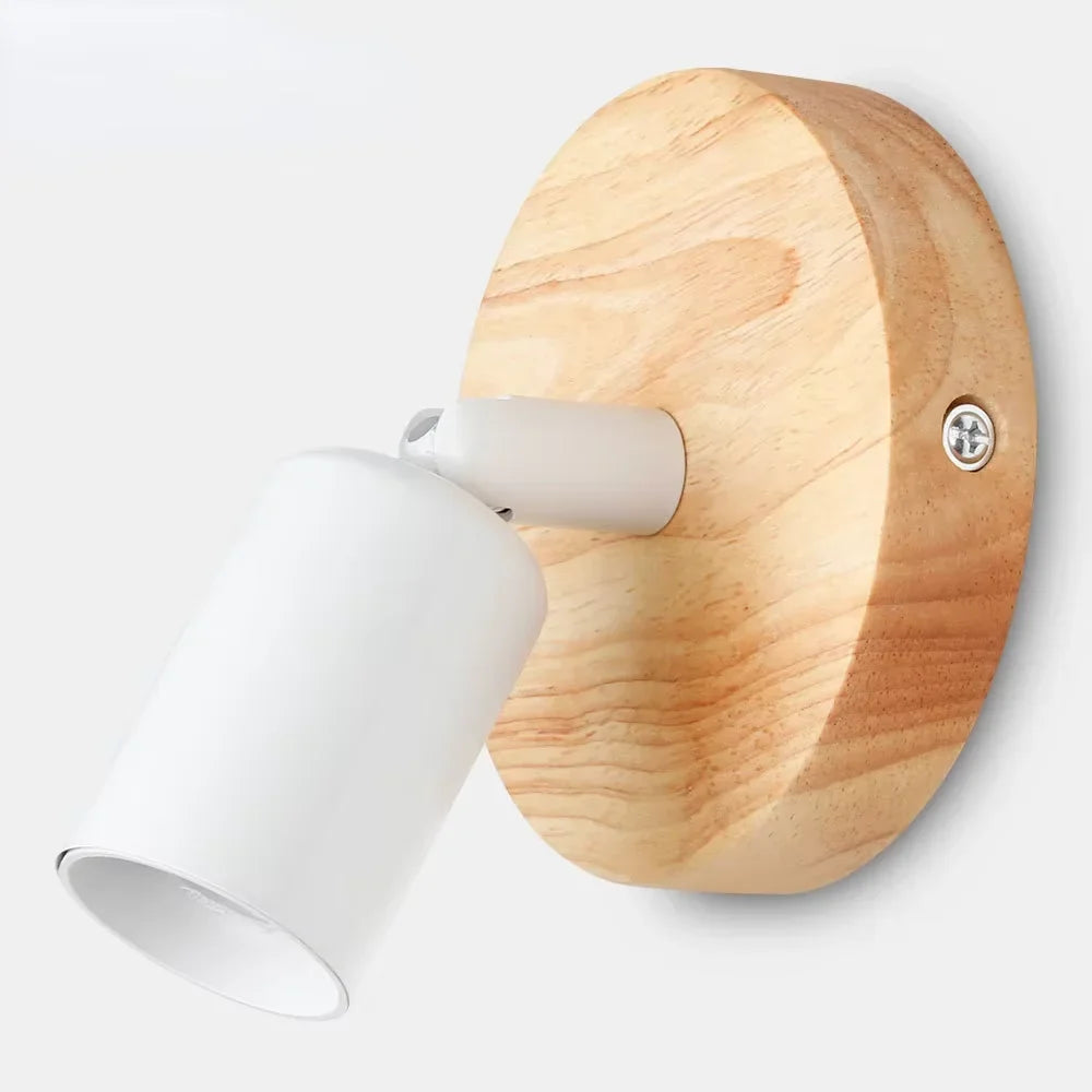 Vintage Adjustable Wood and Metal Wall Sconce