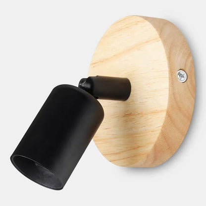 Vintage Adjustable Wood and Metal Wall Sconce