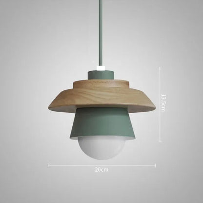 Nordic Wood Macaron Pendant Light