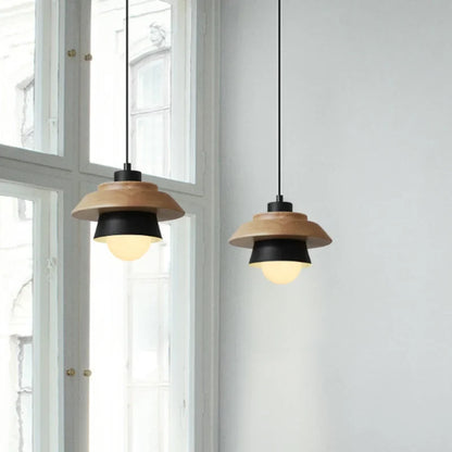 Nordic Wood Macaron Pendant Light