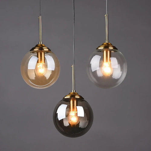 Nordic Glass Globe Pendant Light