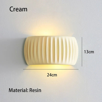 French Ribbed Resin Wall Lamp