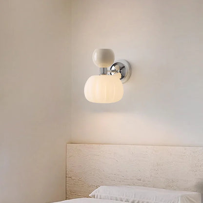 Nordic Pumpkin Glass Wall Sconce
