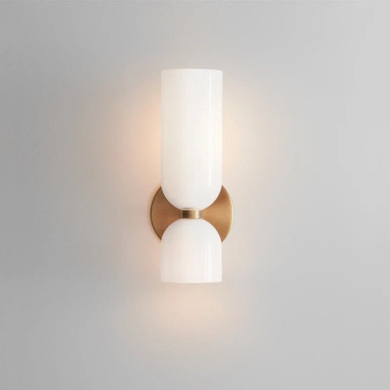 Nordic Smoked Glass Tube Wall Lamp