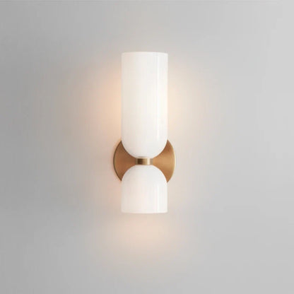 Nordic Smoked Glass Tube Wall Lamp