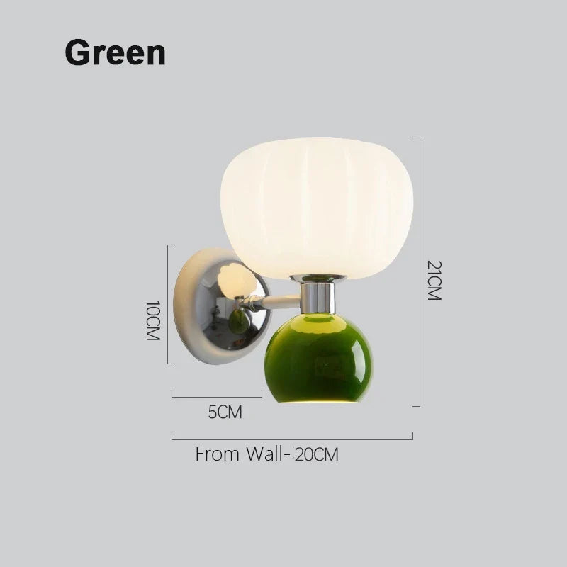 Nordic Pumpkin Glass Wall Sconce
