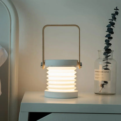 Wooden Handle Portable Folding Lantern