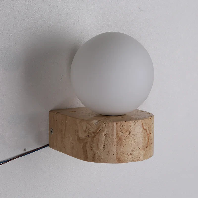 Travertine Stone Wall Lamp
