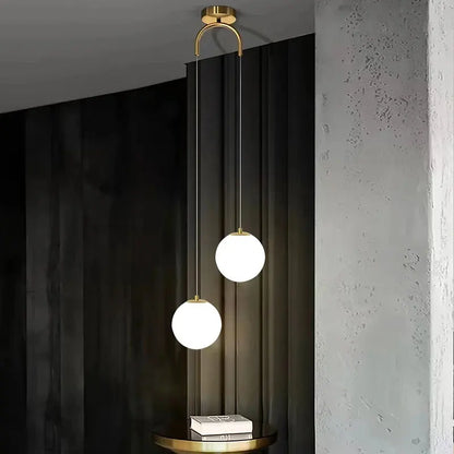 Luna Opal Glass Globe Pendant Light