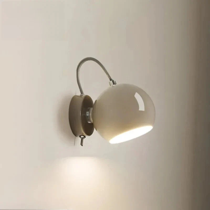Nordic Cream Adjustable Dome Wall Lamp