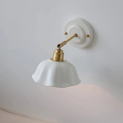 Nordic Cream Ceramic Wall Lamp