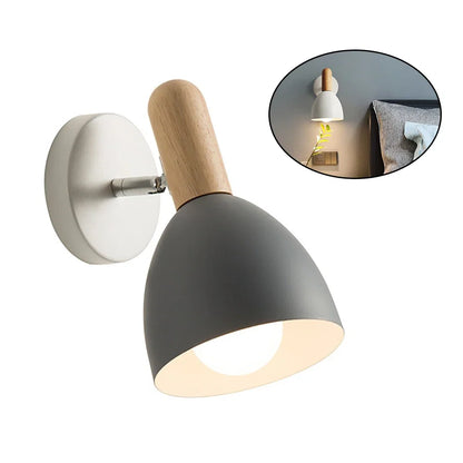 Nordic Wooden Adjustable Wall Lamp