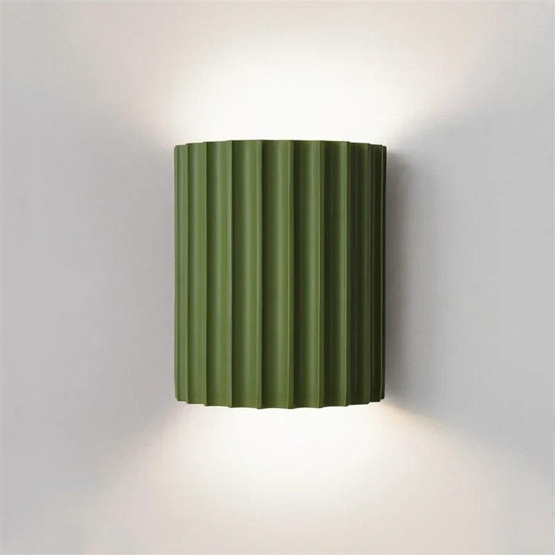 Nordic Ribbed Resin Wall Lamp