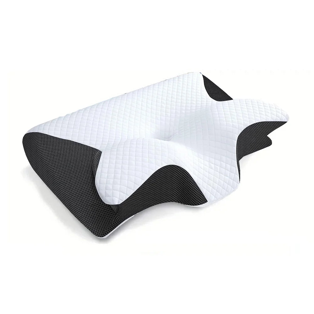 1pc Memory Foam Cervical Pillow, 2 in 1 Ergonomic Contour Orthopedic Pillow for Neck Pain, Contoured Support Pillows,Neck Pillow - Eirvana