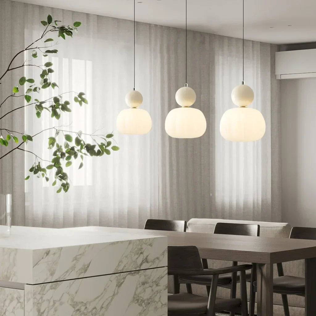 Nordic Pumpkin Glass Pendant Light