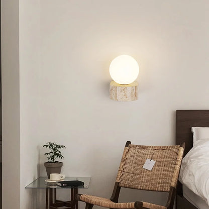 Travertine Stone Wall Lamp