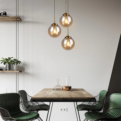 Nordic Glass Globe Pendant Light