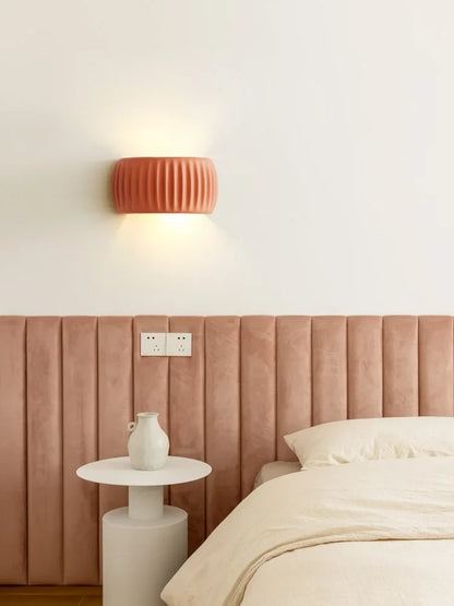 French Ribbed Resin Wall Lamp