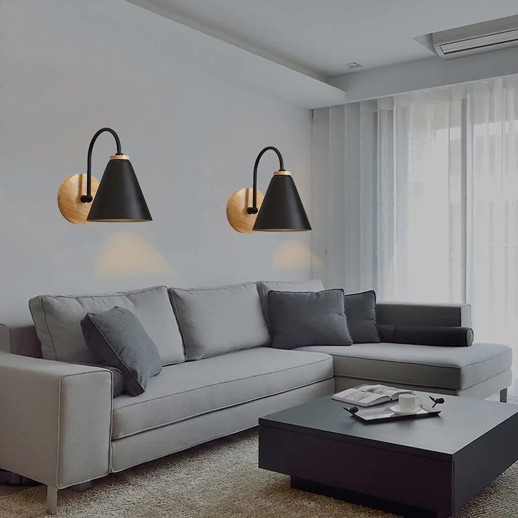 Nordic Beam Wood and Iron Wall Light